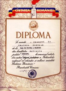 Diploma Teatrul popular Mangalia