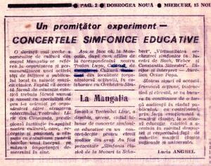 Mangalia Concerte simfonice educative 15 noiembrie 1989